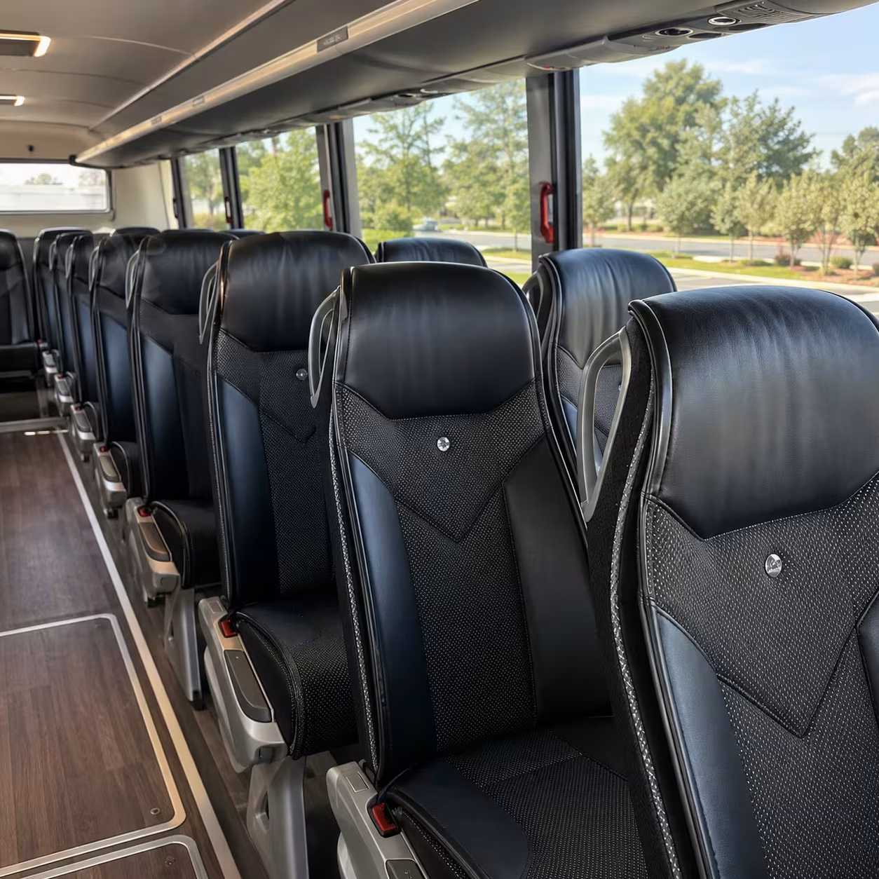 56 passenger charter bus interior