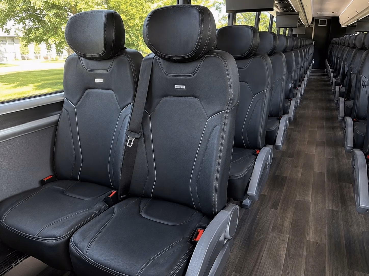 longmont charter bus rental interior